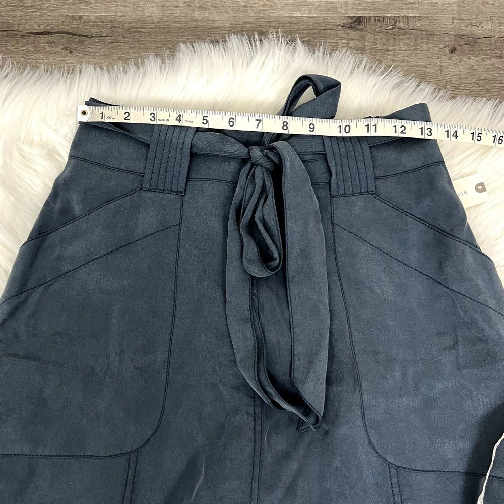 Anthropologie HD in Paris Bryden Tie Belted Skirt Pockets Tencel Lyocell Womens - Picture 11 of 12